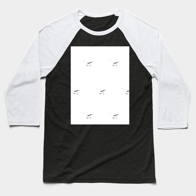 White background with fine gray abstraction Baseball T-Shirt by grafinya
